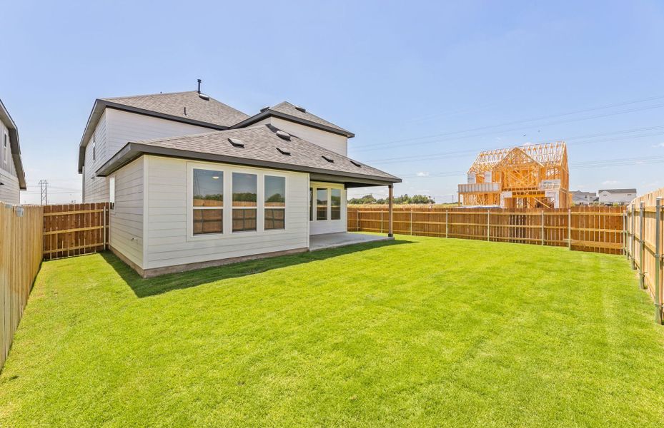 Exterior details and patio area of a home in Kuempel Farms, Pflugerville (Image 26).