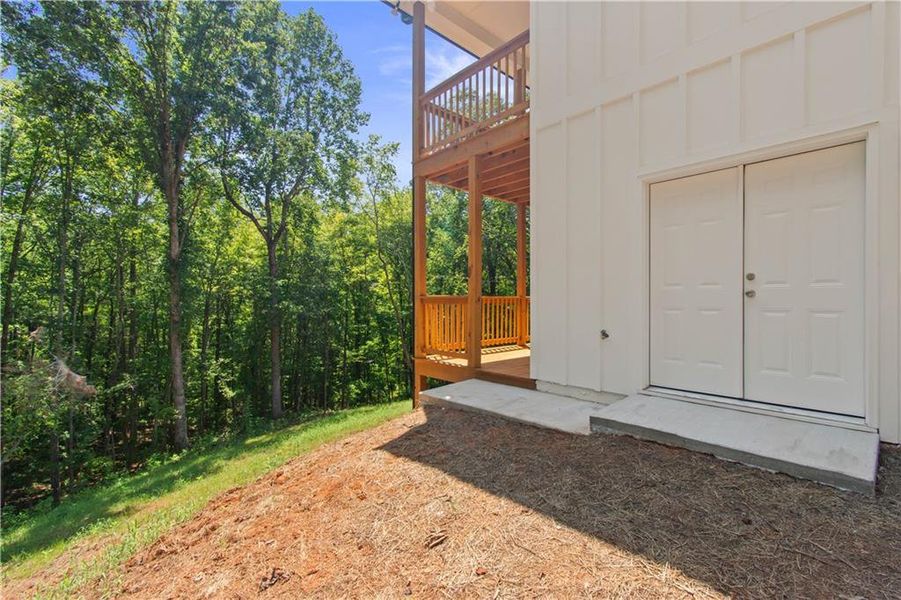 Exterior details and patio area of a home in , Dawsonville (Image 4). Exterior details and patio area of a home in , Dawsonville (Image 4).