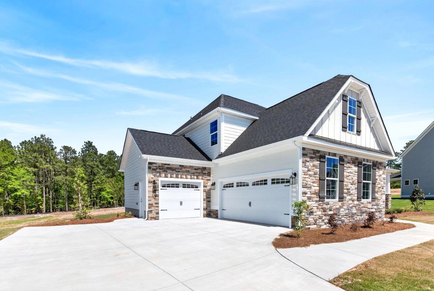 Front exterior of a new home in Hancock Farms, Aiken, SC, highlighting curb appeal (Image 2).