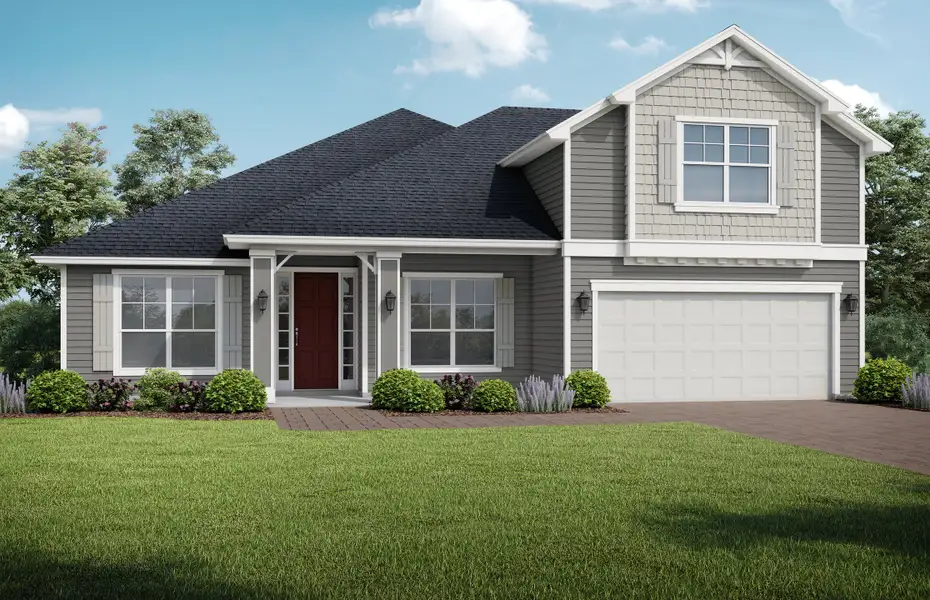 Representative exterior photo of a completed home built from the Wyndmere Ridge by SEDA New Homes in Sandy Ridge, Yulee, FL (Image 4).