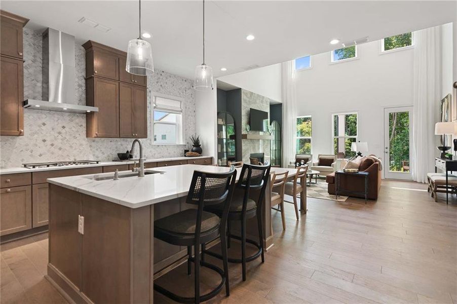 Furnished interior view inside a new home in East Harbor II at Chestatee, Dawsonville (Image 38).