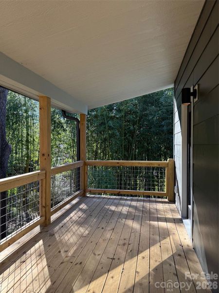 Covered Back porch/ Deck/ back door entry at kitchen Covered Back porch/ Deck/ back door entry at kitchen