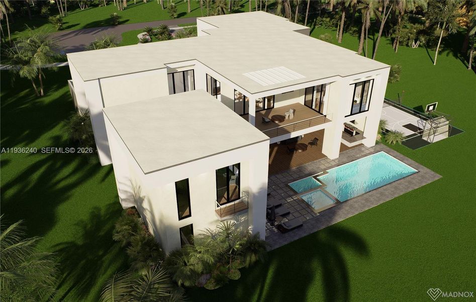 Exterior rendering of this home design in , Weston, FL (Image 5).