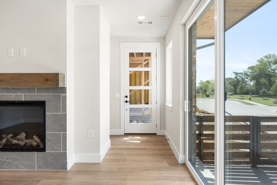 Exterior details and patio area of a home in Willow Grove Townhomes, Melissa (Image 30).