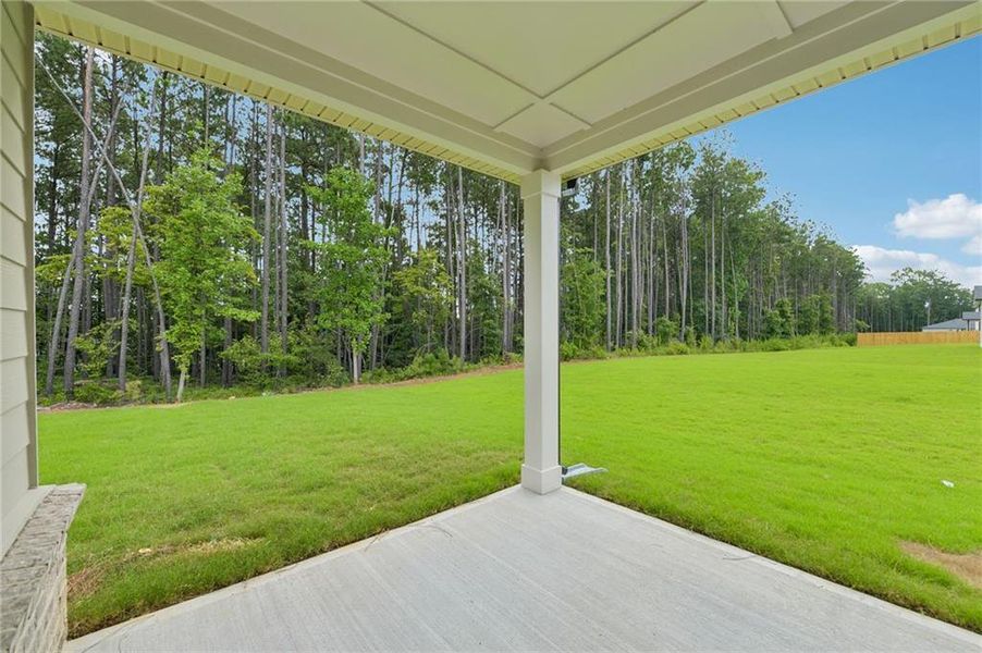 Exterior details and patio area of a home in Parkside at Grayson, Grayson (Image 29).