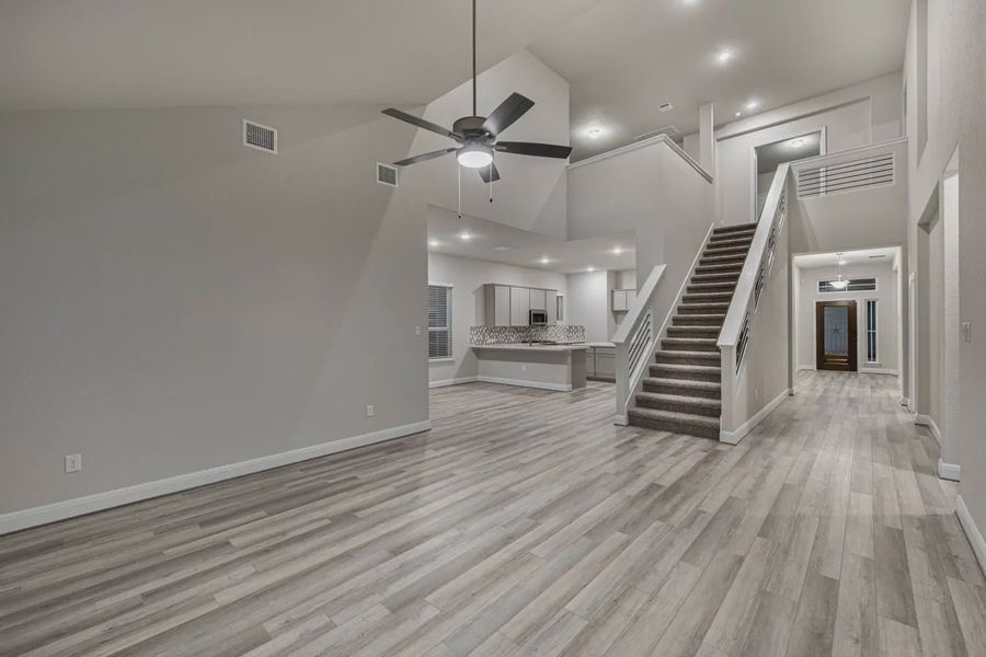 Representative unfurnished interior of a home built from the Shelby by Chesmar Homes in Buffalo Crossing, Cibolo (Image 25).