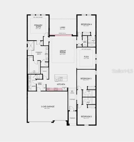 Structural options added include: gourmet kitchen, 8ft interior doors, pocket slider at great room.