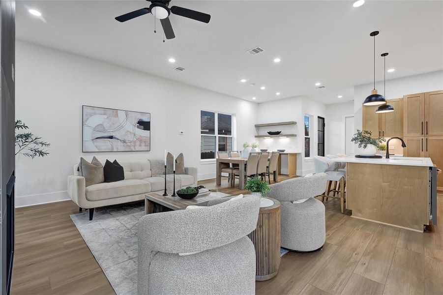 Furnished interior view inside a new home in , Houston (Image 4).