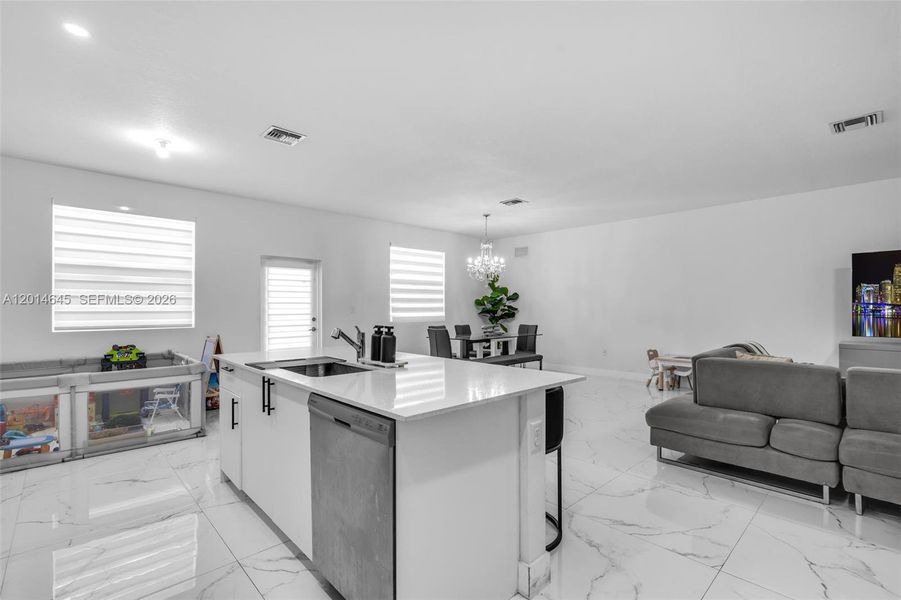 Furnished interior view inside a new home in , Miami (Image 38).