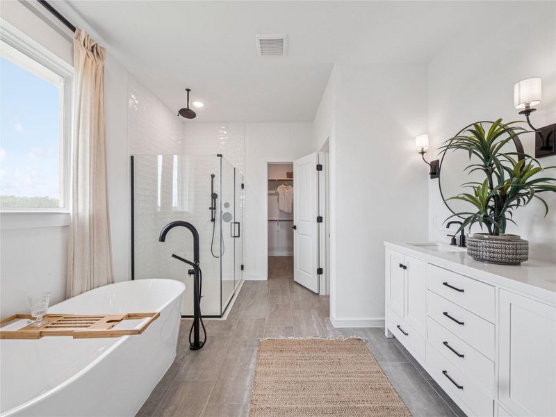 Spa-like primary bath (*Photo not of actual home and used for illustration purposes only.)