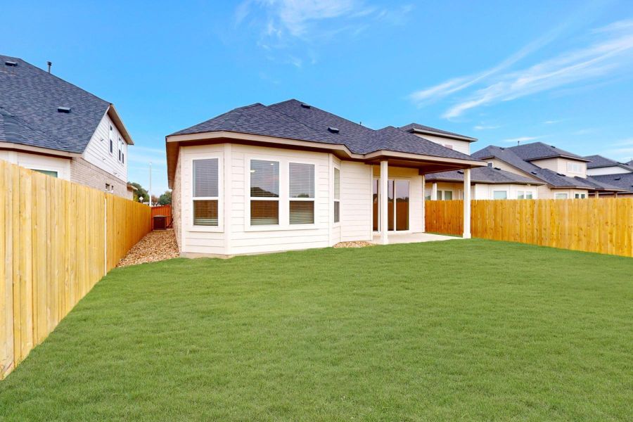 Exterior details and patio area of a home in Cedar Brook, Leander (Image 20). Exterior details and patio area of a home in Cedar Brook, Leander (Image 20).