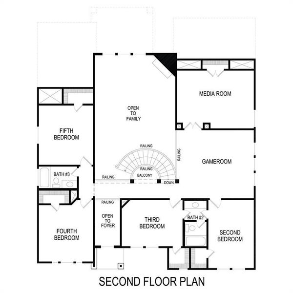 2D floor plan layout of this home in Brookfield, Melissa, TX (Image 5).