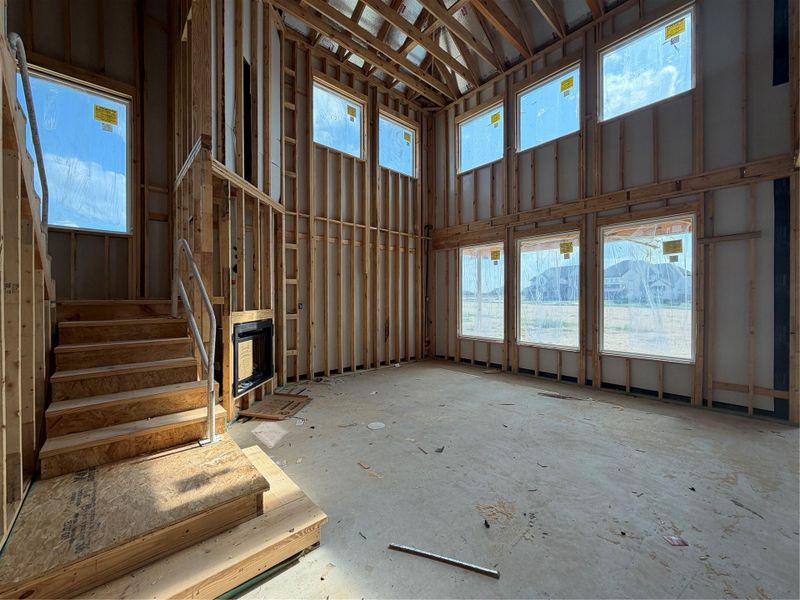Grand staircase and Family Room Grand staircase and Family Room