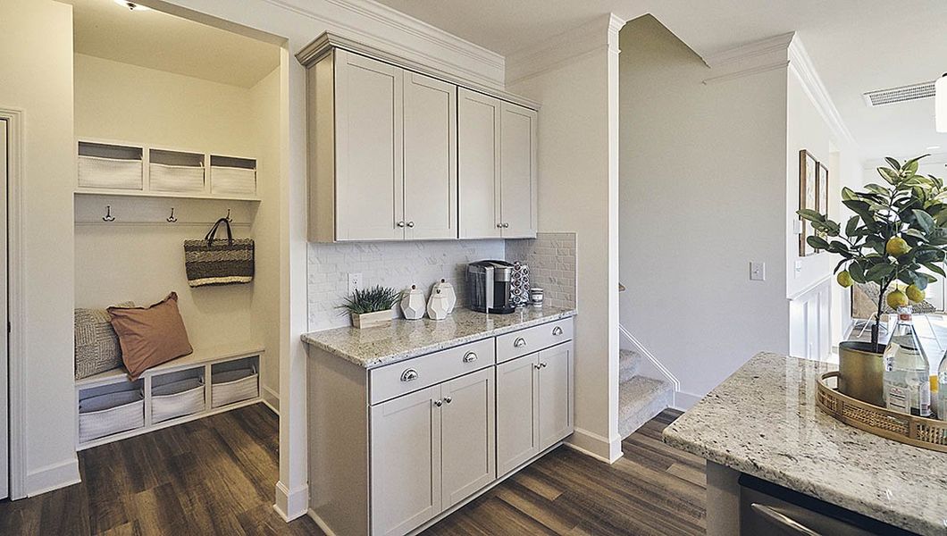 Furnished interior view inside a new home in The Meadows at Kinsley, Jamestown (Image 11). Furnished interior view inside a new home in The Meadows at Kinsley, Jamestown (Image 11).
