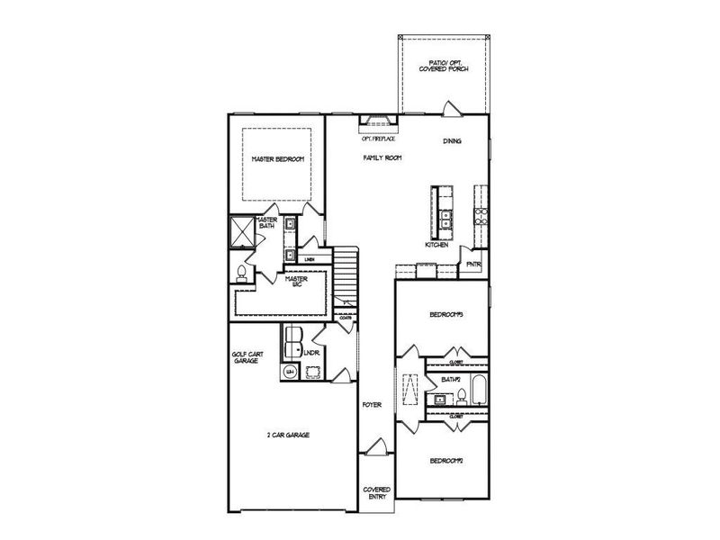 2D floor plan layout for the The Serenity by My Home Communities in Sutton's Landing, Winder, GA (Image 3). 2D floor plan layout for the The Serenity by My Home Communities in Sutton's Landing, Winder, GA (Image 3).