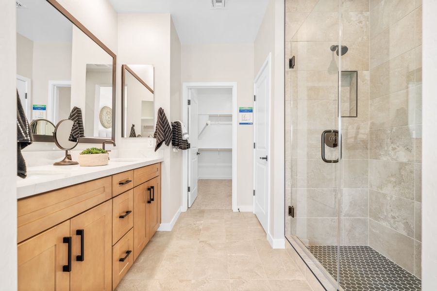 Primary Bathroom | Brisa | Mira Vista at Victory in Buckeye, AZ by Landsea Homes