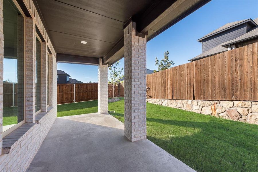 Exterior details and patio area of a home in Villages of Hurricane Creek, Anna (Image 4). Exterior details and patio area of a home in Villages of Hurricane Creek, Anna (Image 4).