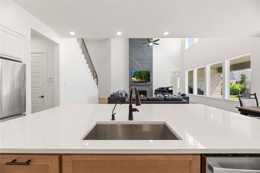 Furnished interior view inside a new home in Bridgeland, Cypress (Image 33).