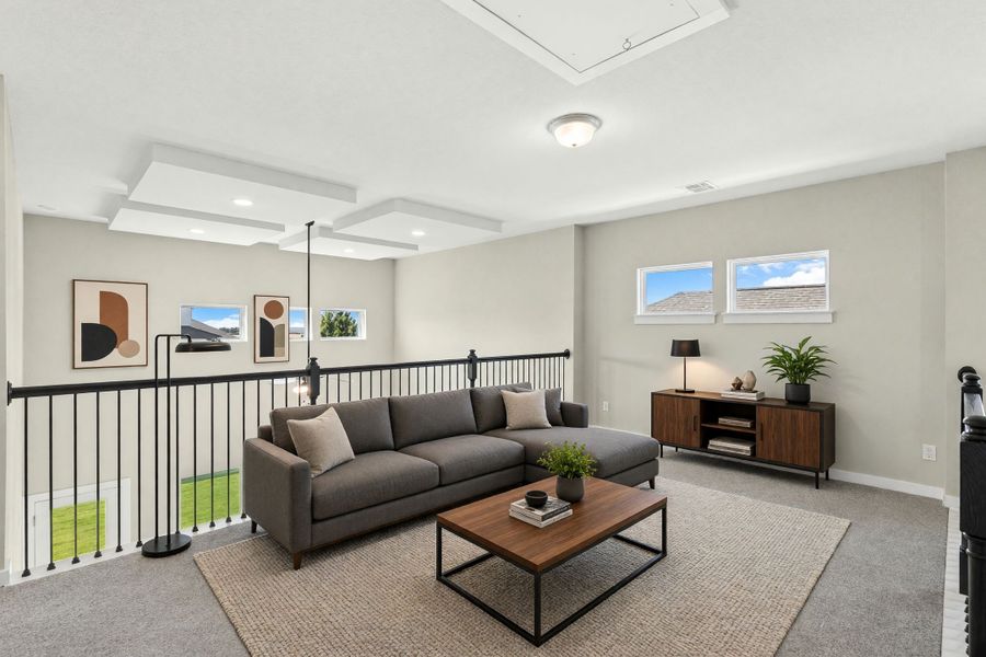 Furnished interior view inside a new home in University Heights, Round Rock (Image 8).