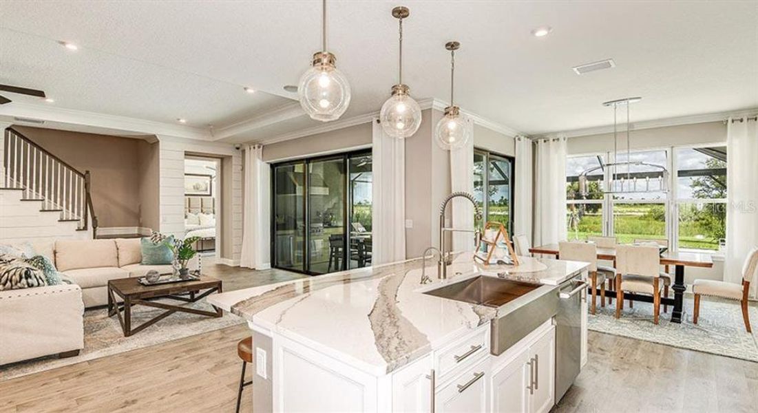 Furnished interior view inside a new home in The Waters at Center Lake Ranch, St. Cloud (Image 8).