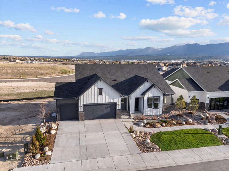 Representative exterior photo of a completed home built from the Walter by Lokal Homes in Jackson Creek, Monument, CO (Image 29). Representative exterior photo of a completed home built from the Walter by Lokal Homes in Jackson Creek, Monument, CO (Image 29).