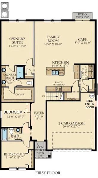 2D floor plan layout of this home in Berry Bay, Wimauma, FL (Image 4).