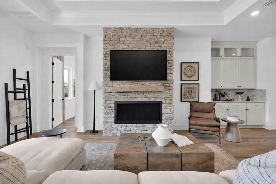 Representative furnished interior of a home built from the Mahogany - Marshfront by Pulte Homes in Fiddler's Cove, Kingsland (Image 4).