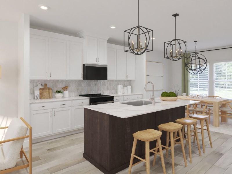 Furnished interior view inside a new home in Zermatt Townhomes, Nashville (Image 4).