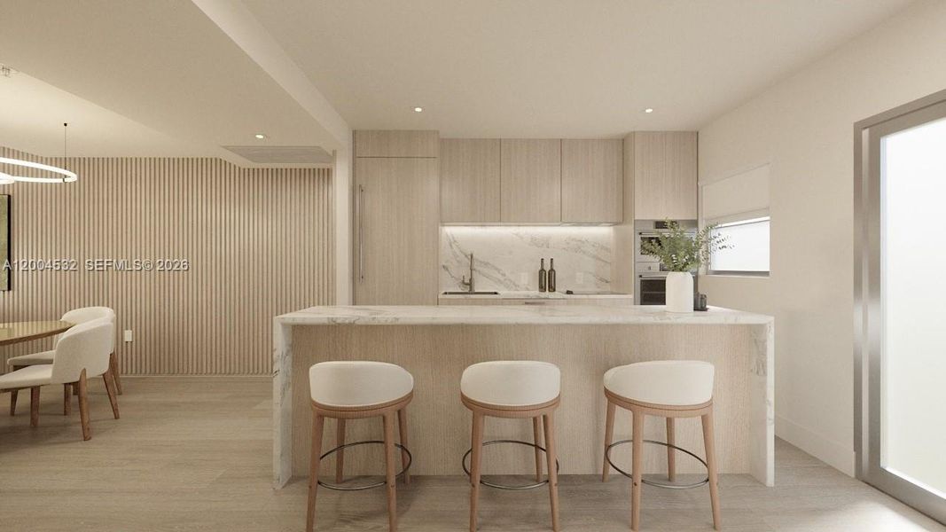 Furnished interior view inside a new home in , Miami Beach (Image 4).