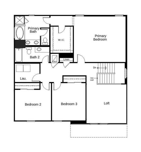 2D floor plan layout of this home in Reserve at Forest Lake II, Lake Wales, FL (Image 3).