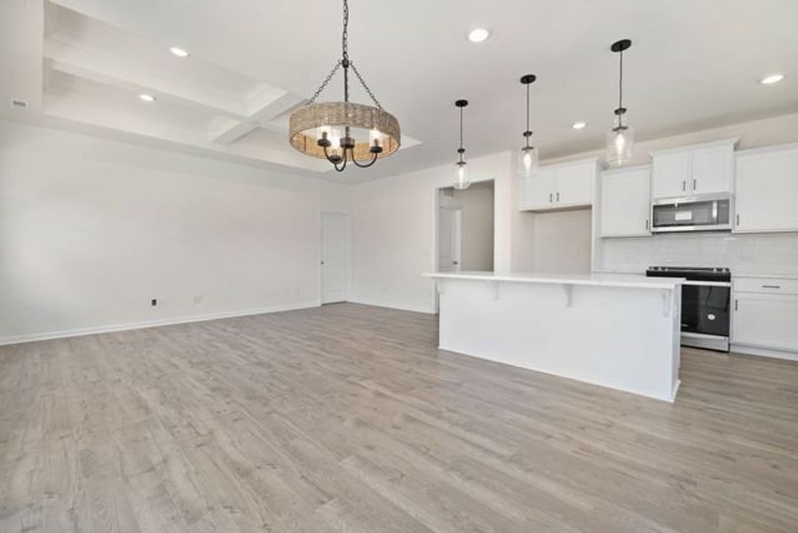 Representative unfurnished interior of a home built from the Shaw by True Homes in Whispering Hills, Locust (Image 10).