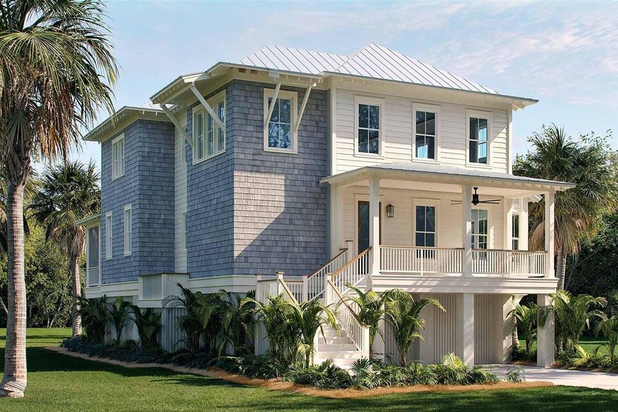 Front exterior of a new home in , Johns Island, SC, highlighting curb appeal (Image 1). Front exterior of a new home in , Johns Island, SC, highlighting curb appeal (Image 1).
