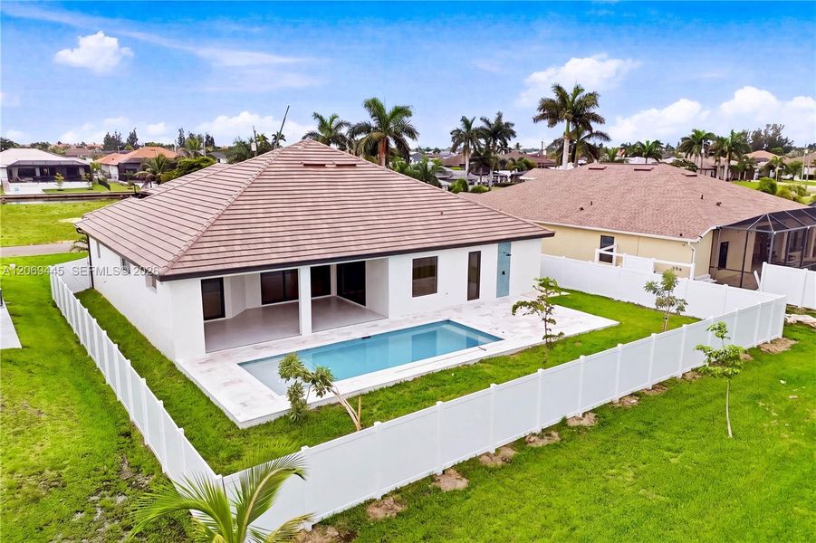 Fully fenced backyard offers privacy, a sparkling pool and generous space for outdoor enjoyment. Fully fenced backyard offers privacy, a sparkling pool and generous space for outdoor enjoyment.