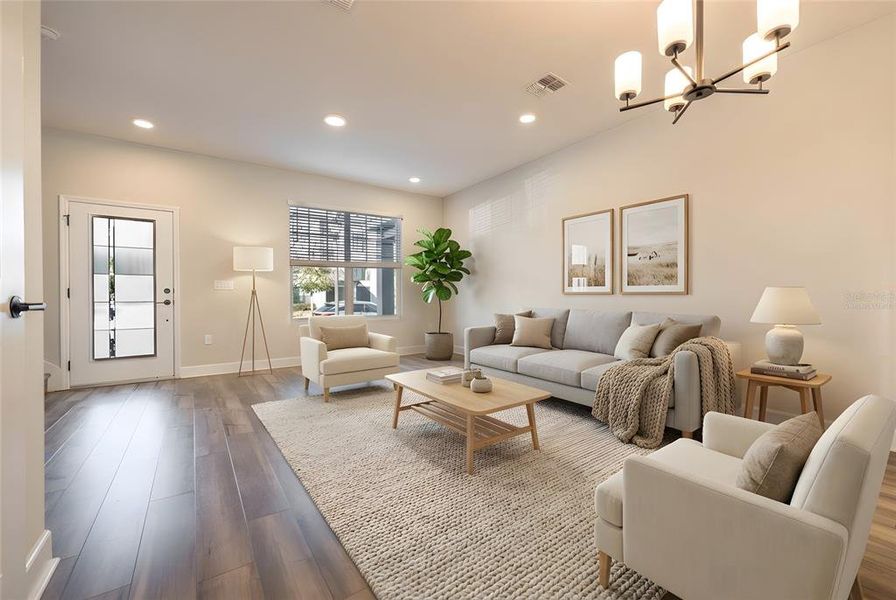 Furnished interior view inside a new home in , Winter Garden (Image 14). Furnished interior view inside a new home in , Winter Garden (Image 14).