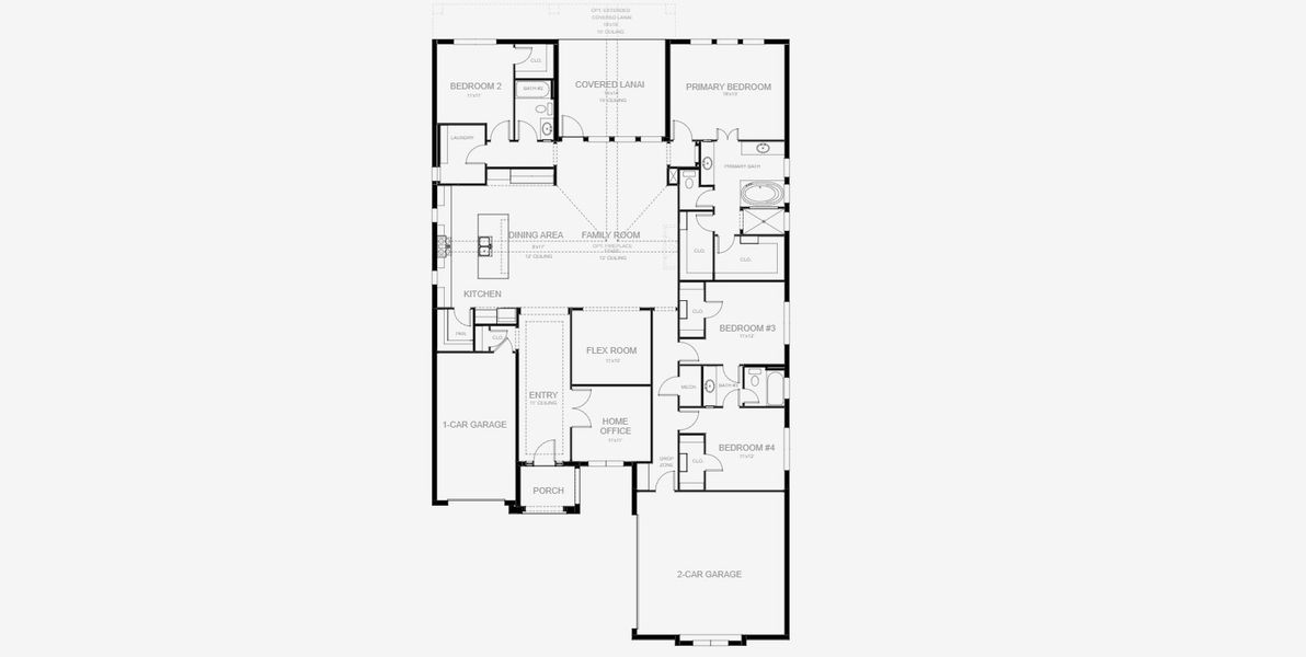 2D floor plan layout for the 2683F by Perry Homes in Star Farms At Lakewood Ranch 60', Lakewood Ranch, FL (Image 3). 2D floor plan layout for the 2683F by Perry Homes in Star Farms At Lakewood Ranch 60', Lakewood Ranch, FL (Image 3).