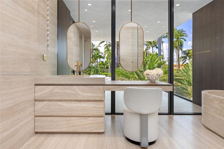 Furnished interior view inside a new home in , Miami Beach (Image 10). Furnished interior view inside a new home in , Miami Beach (Image 10).