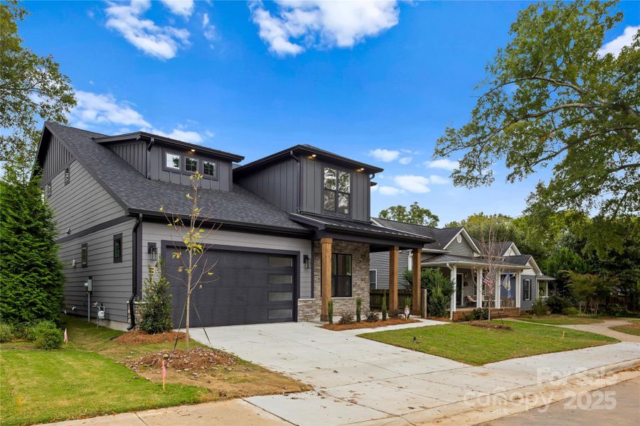 Front exterior of a new home in , Charlotte, NC, highlighting curb appeal (Image 2). Front exterior of a new home in , Charlotte, NC, highlighting curb appeal (Image 2).