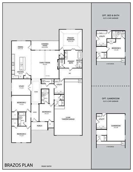 2D floor plan layout of this home in Freeman Ranch, Weatherford, TX (Image 4).