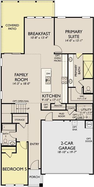 2D floor plan layout of this home in Rolling Glen, Hutto, TX (Image 3).