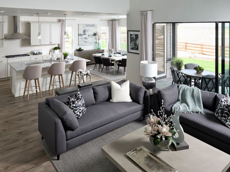 Representative furnished interior of a home built from the The Torin by Tri Pointe Homes in Cordovan, Firestone (Image 3).