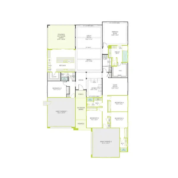 2D floor plan layout of this home in Abel Ranch, Goodyear, AZ (Image 5). 2D floor plan layout of this home in Abel Ranch, Goodyear, AZ (Image 5).