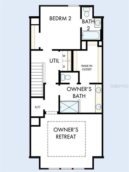 2D floor plan layout of this home in Towns at Union, St. Petersburg, FL (Image 4). 2D floor plan layout of this home in Towns at Union, St. Petersburg, FL (Image 4).