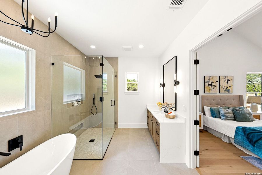Furnished interior view inside a new home in , Boerne (Image 14).