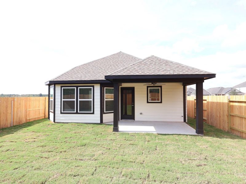 Exterior details and patio area of a home in Sorella, Tomball (Image 17). Exterior details and patio area of a home in Sorella, Tomball (Image 17).