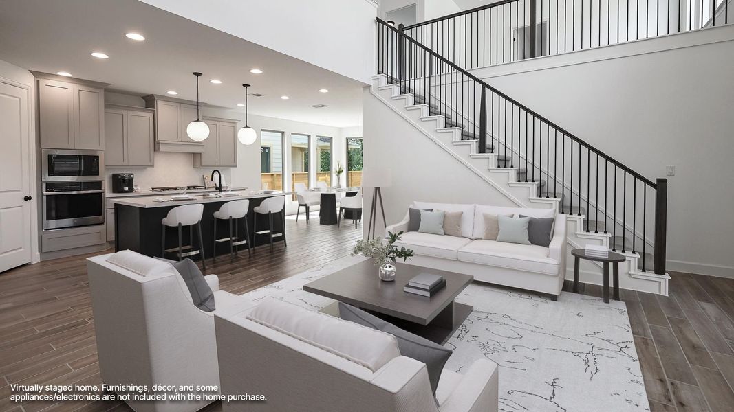 Furnished interior view inside a new home in Solms Landing, New Braunfels (Image 5). Furnished interior view inside a new home in Solms Landing, New Braunfels (Image 5).