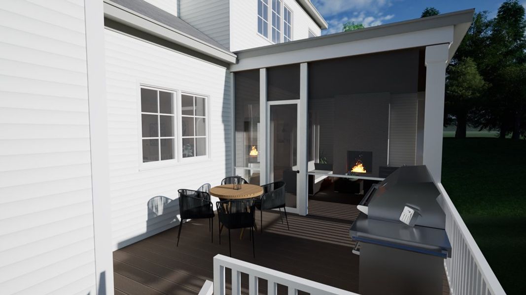 Representative furnished interior of a home built from the The Poppy by Ken Harvey Homes in Carriage Farms, Raleigh (Image 16).