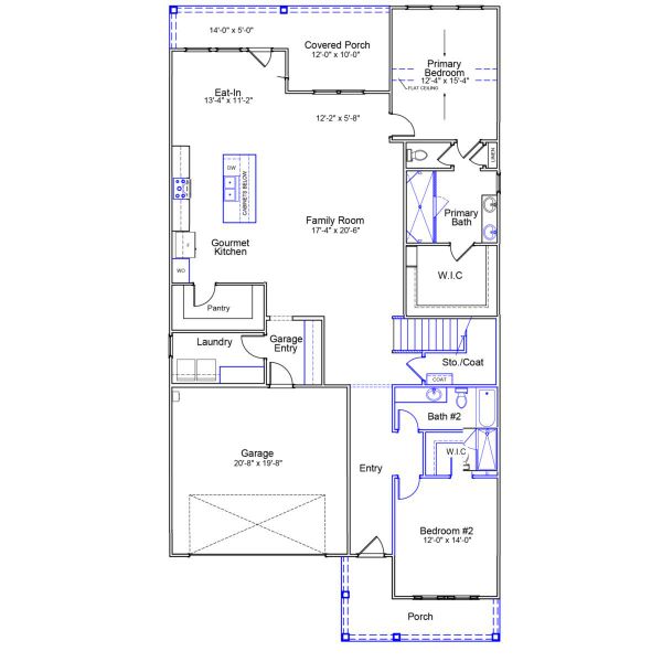 2D floor plan layout of this home in Grand Park, Leland, NC (Image 3). 2D floor plan layout of this home in Grand Park, Leland, NC (Image 3).