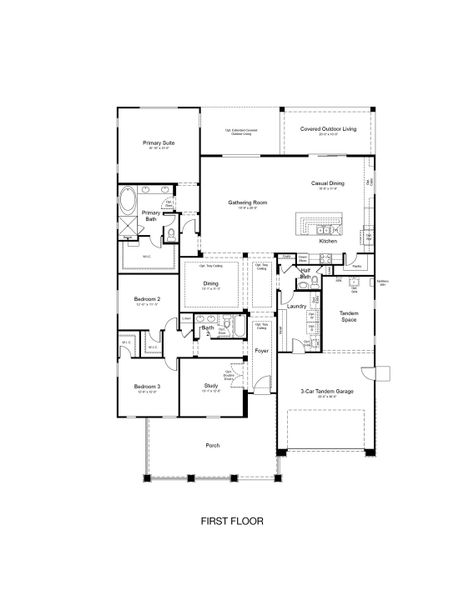 2D floor plan layout of this home in Ellsworth Ranch, Queen Creek, AZ (Image 4). 2D floor plan layout of this home in Ellsworth Ranch, Queen Creek, AZ (Image 4).