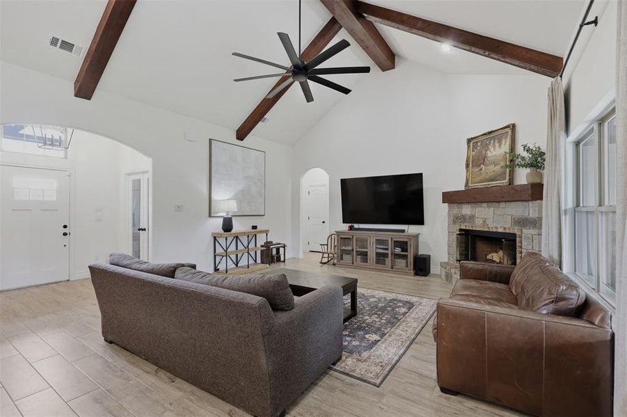 Furnished interior view inside a new home in The Ranches at Valley View, Springtown (Image 29).