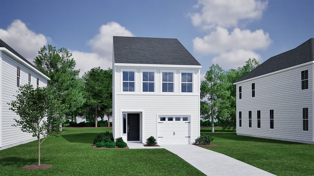 Representative exterior photo of a completed home built from the Dillon - Genesis Value Collection by Mungo Homes in Central Creek, Goose Creek, SC (Image 1).